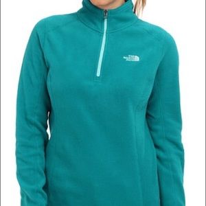 North Face Blue Quarter Zip Fleece